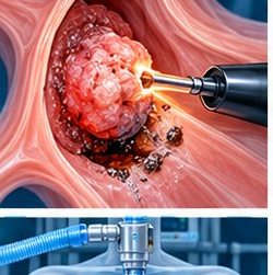 Medical illustration of Endobronchial tumor removal (benign and malignant)